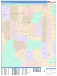 Overland Park  Wall Map Color Cast Style
